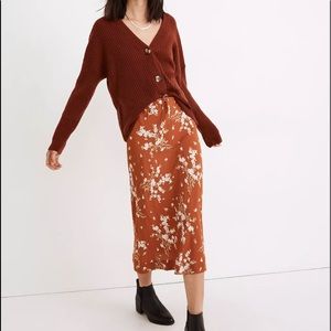 Madewell farmstand bouquet midi slip skirt